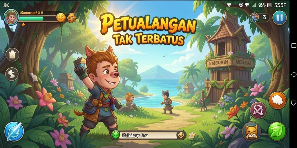 Gameplay menakjubkan dalam dunia petualangan 555F.