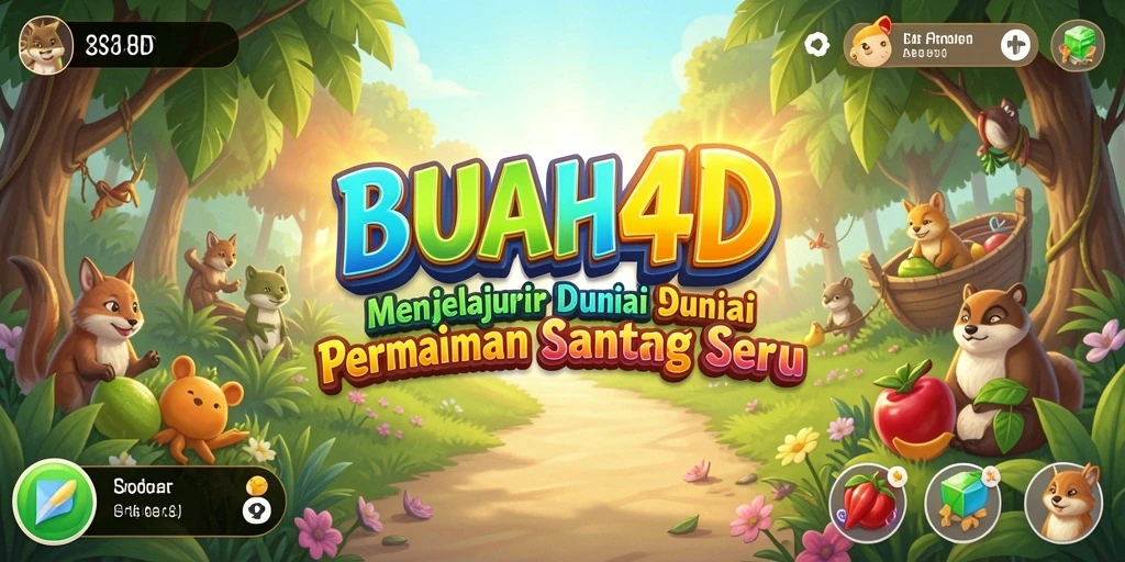 Tampilan gameplay yang penuh warna dan menarik dari BUAH4D.