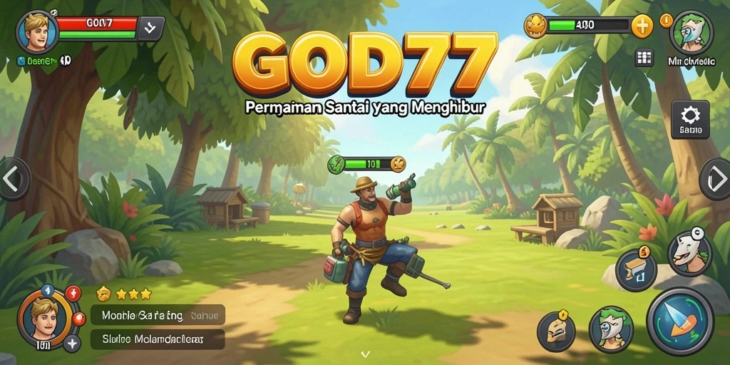 Tangkapan layar utama GOD77 menampilkan gameplay yang seru dan santai.