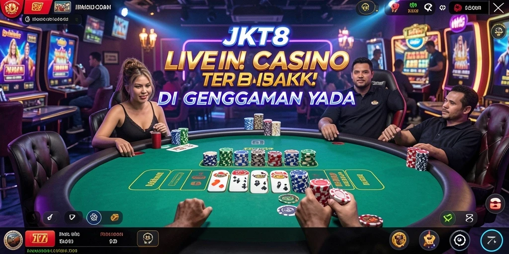 Tampilan gameplay Live Casino yang menarik di JKT8.