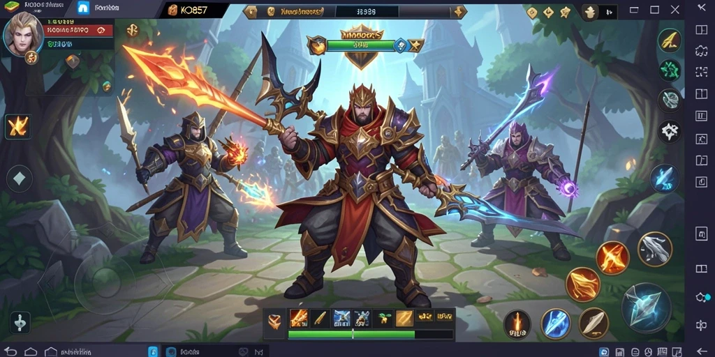 Tangkapan layar gameplay epik dalam KO857 dengan grafis yang memukau.