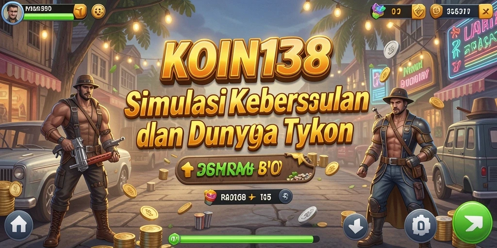 Tampilan gameplay KOIN138 yang menampilkan strategi bisnis yang menantang.