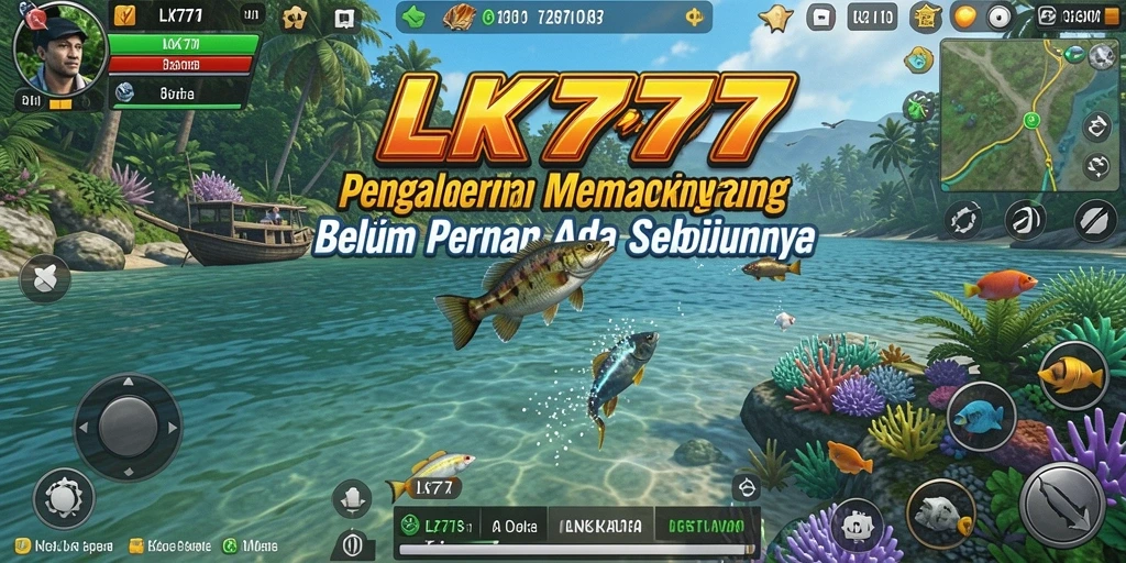 Tampilan gameplay LK777 yang menarik saat memancing.