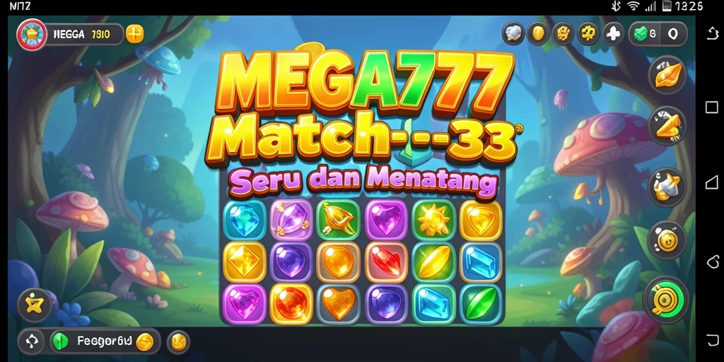 Screenshot gameplay MEGA777 saat menaklukkan level Match-3.