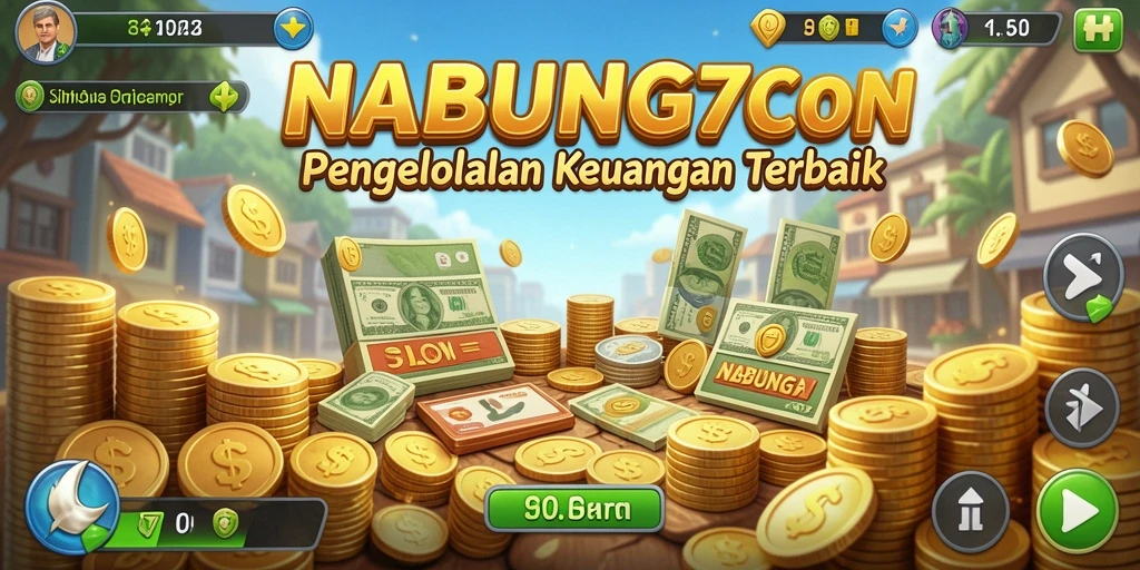 Screenshot gameplay <strong>NABUNG77</strong> menunjukkan pengelolaan keuangan yang seru.
