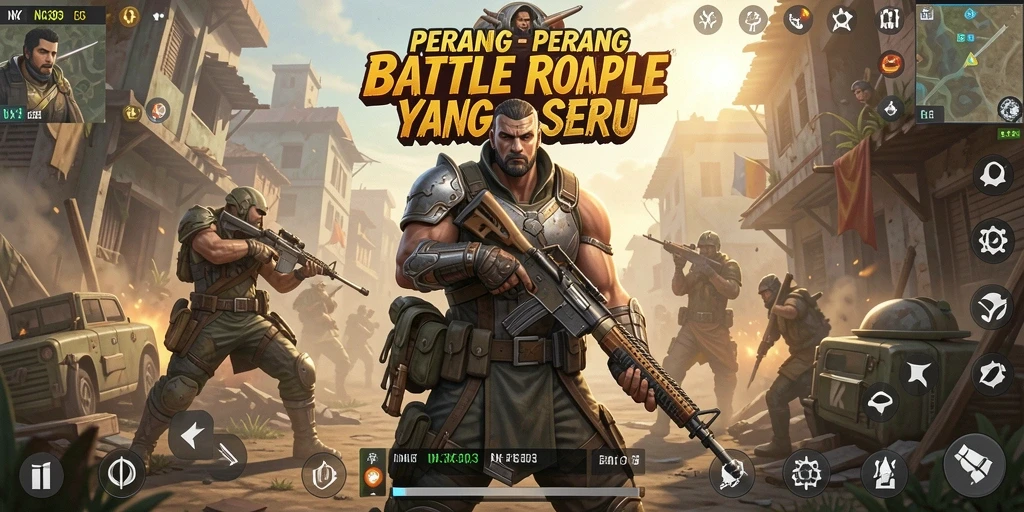Tangkapan layar utama NX303 menampilkan aksi Battle Royale yang mendebarkan.