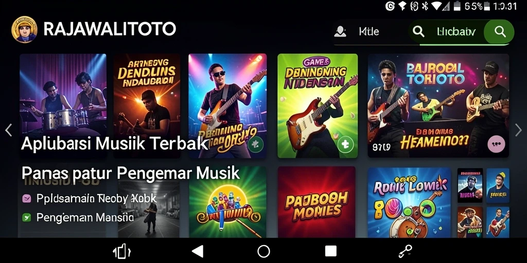 Tampilan gameplay RAJAWALITOTO menggambarkan keseruan bermain musik.