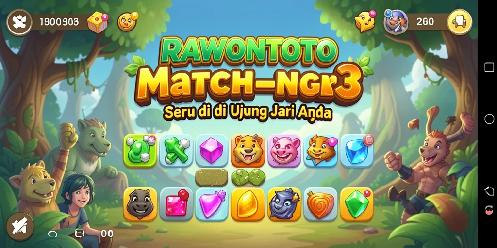 Tampilan gameplay menawan RAWONTOTO yang seru dan menantang.