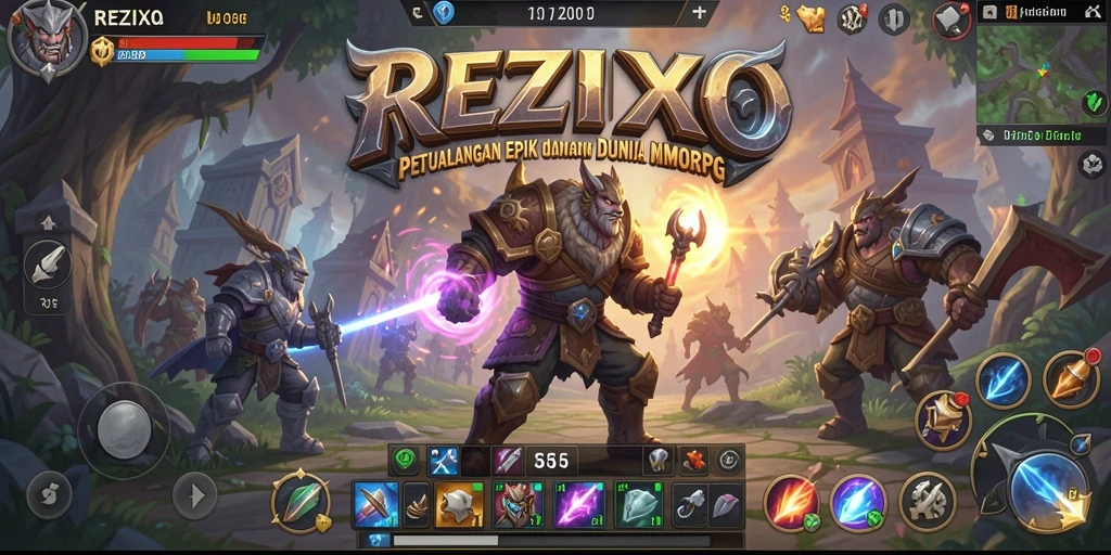 Tampilan menarik dari gameplay <strong>REZIXO</strong> dalam dunia MMORPG.