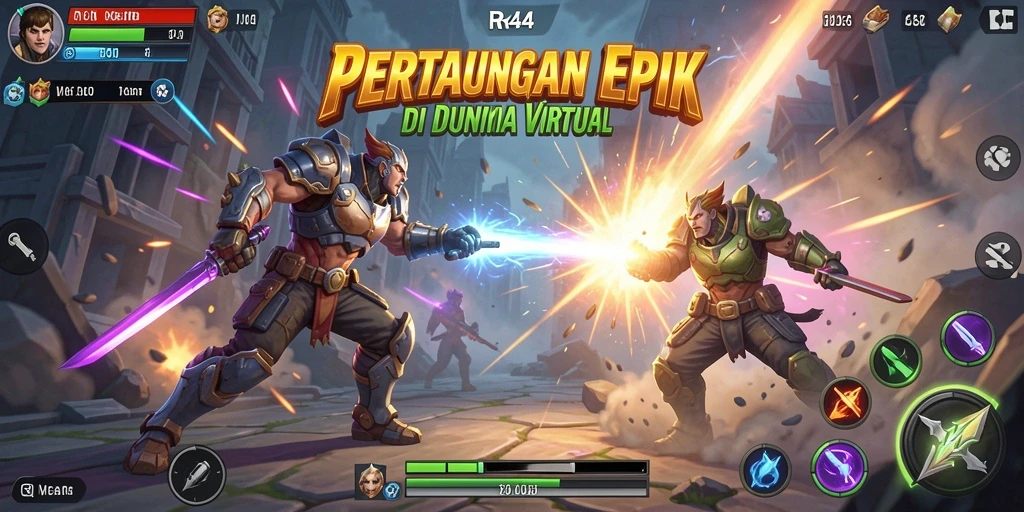 Screenshot gameplay RR44 yang menunjukkan pertarungan seru dan aksi yang mendebarkan.