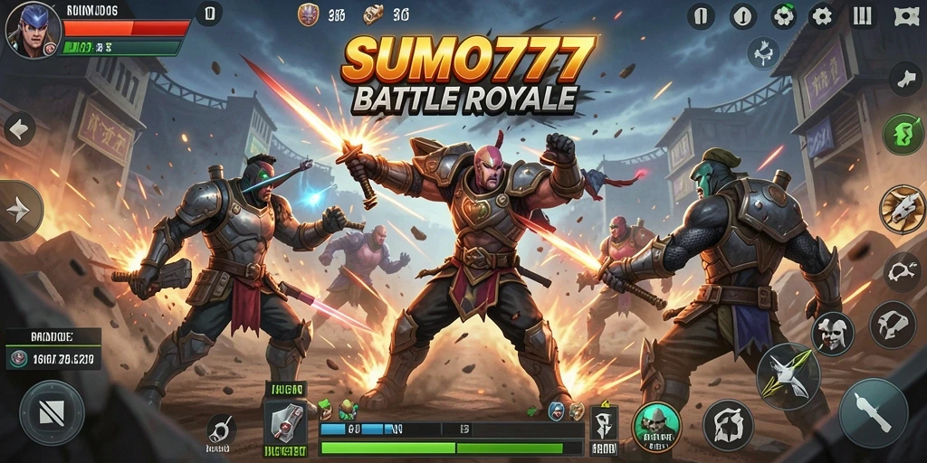 Tampilan gameplay seru dalam SUMO777 yang menegangkan.