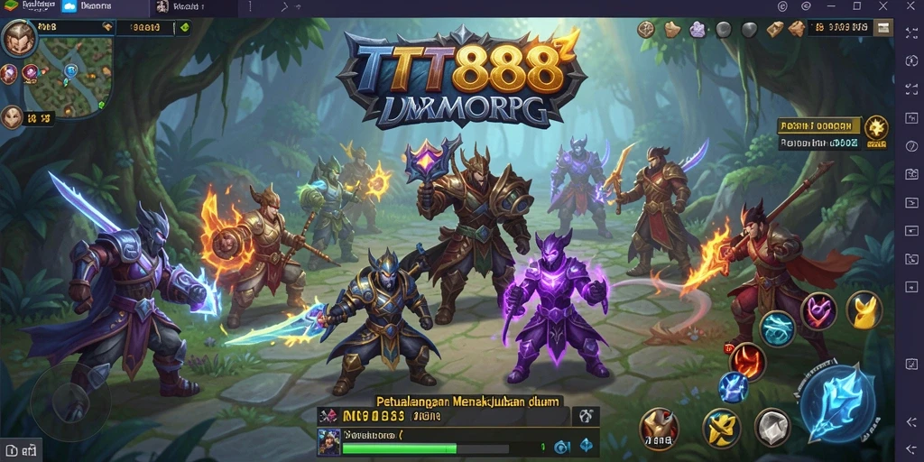 Tampilan gameplay TTT888 yang menakjubkan dalam dunia MMORPG.