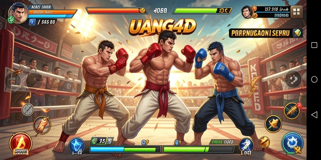 Gameplay UANG4D yang mendebarkan dalam pertarungan Fighting.