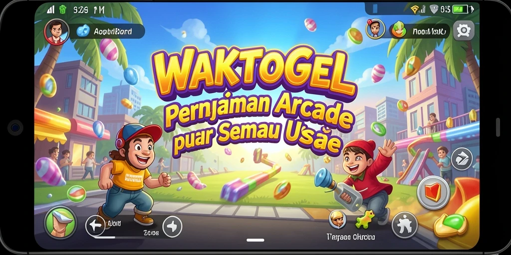 Screenshot menunjukkan gameplay seru WAKTOGEL di level menantang.